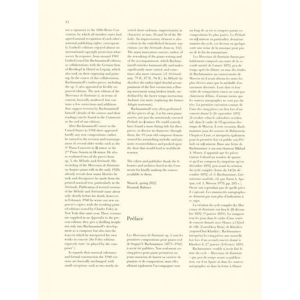 Henle Verlag Rachmaninow Morceaux opus 3