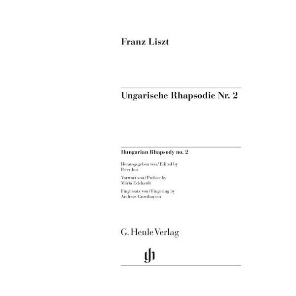 Henle Verlag Liszt Ungarische Rhapsodie 2