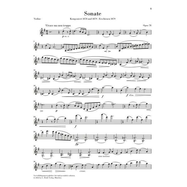 Henle Verlag Brahms Violinsonaten