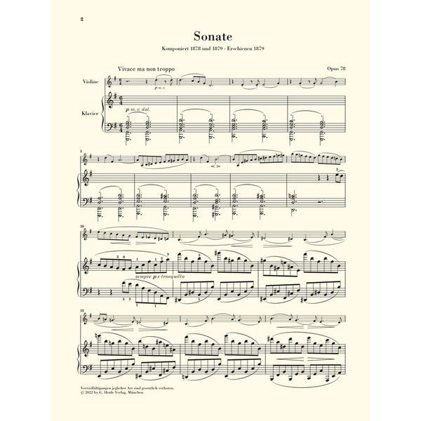 Henle Verlag Brahms Violinsonaten