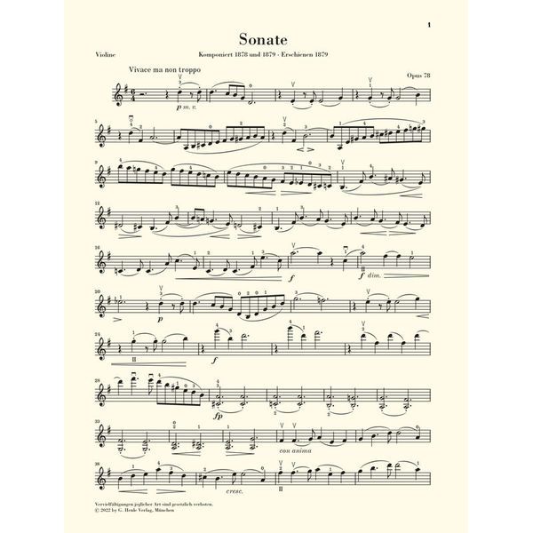 Henle Verlag Brahms Violinsonaten