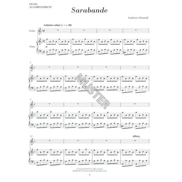 Chester Music Einaudi Sarabande Violin