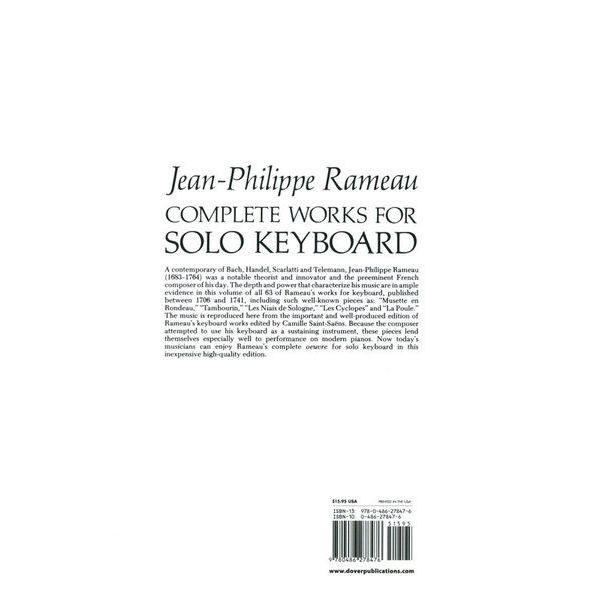 Dover Publications Rameau Complete Works