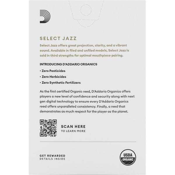 DAddario Woodwinds Organic Sel. Jazz Filed SOP 4S