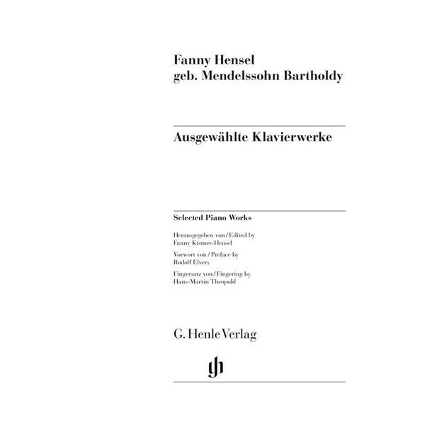 Henle Verlag Fanny Hensel Klavierwerke