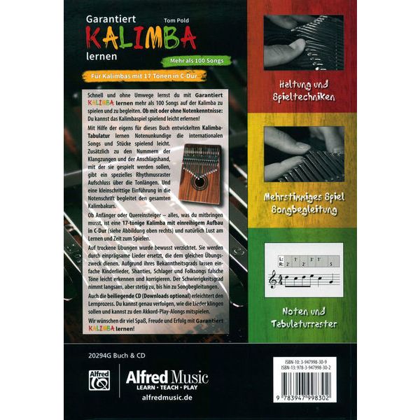 Alfred Music Publishing Garantiert Kalimba lernen