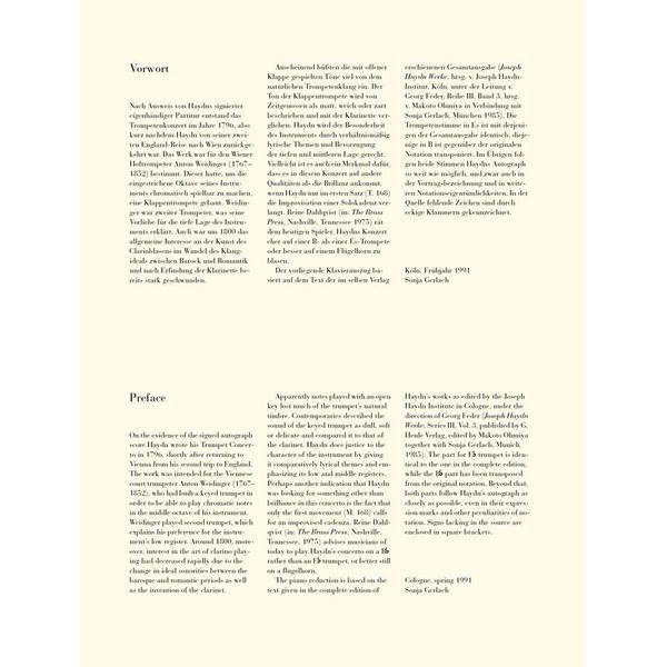 Henle Verlag Haydn Trompetenkonzert Es-dur