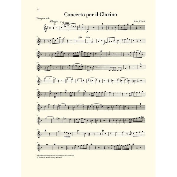 Henle Verlag Haydn Trompetenkonzert Es-dur