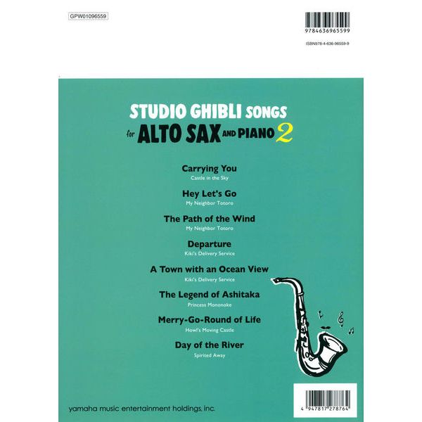 Yamaha Music Entertainment Studio Ghibli Songs Alto Sax 2