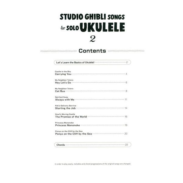 Yamaha Music Entertainment Studio Ghibli Songs Ukulele 2