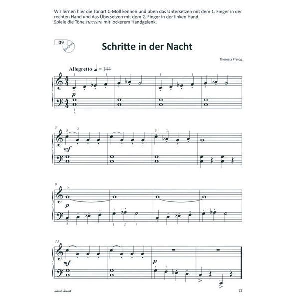 Artist Ahead Musikverlag Melodische Klavierübungen