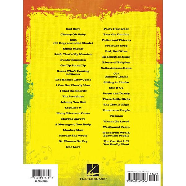 Hal Leonard The Reggae Songbook Piano