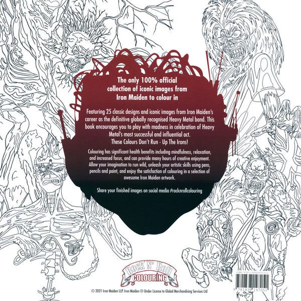 Rock n Roll Colouring Iron Maiden Colouring Book