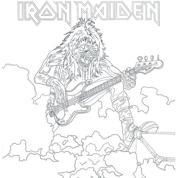 Rock n Roll Colouring Iron Maiden Colouring Book