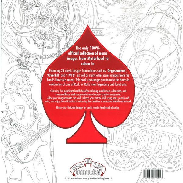 Rock n Roll Colouring Motörhead Colouring Book