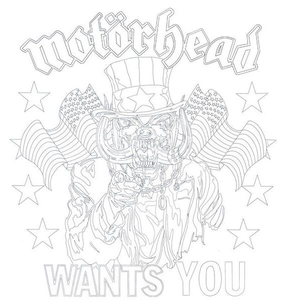 Rock n Roll Colouring Motörhead Colouring Book