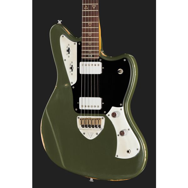 Valiant Guitars Jupiter Olive Mash aged