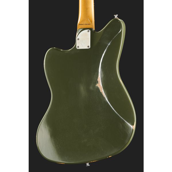 Valiant Guitars Jupiter Olive Mash aged