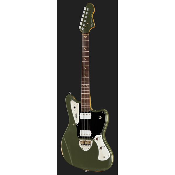 Valiant Guitars Jupiter Olive Mash aged