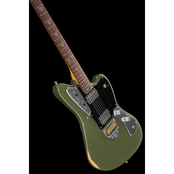 Valiant Guitars Jupiter Olive Mash aged