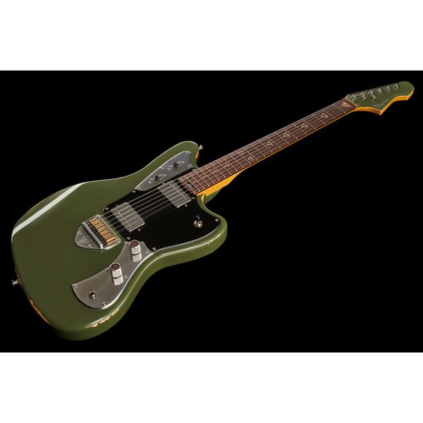 Valiant Guitars Jupiter Olive Mash aged