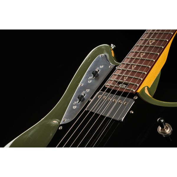 Valiant Guitars Jupiter Olive Mash aged