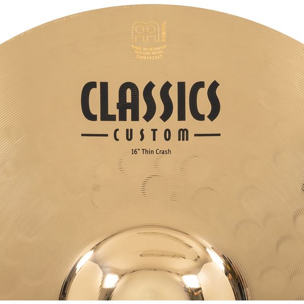 Meinl 16" Classics Custom Thin Crash