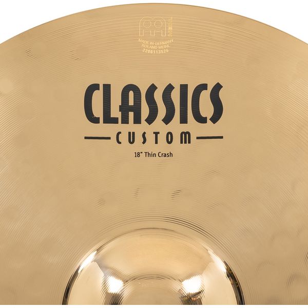 Meinl 18" Classics Custom Thin Crash