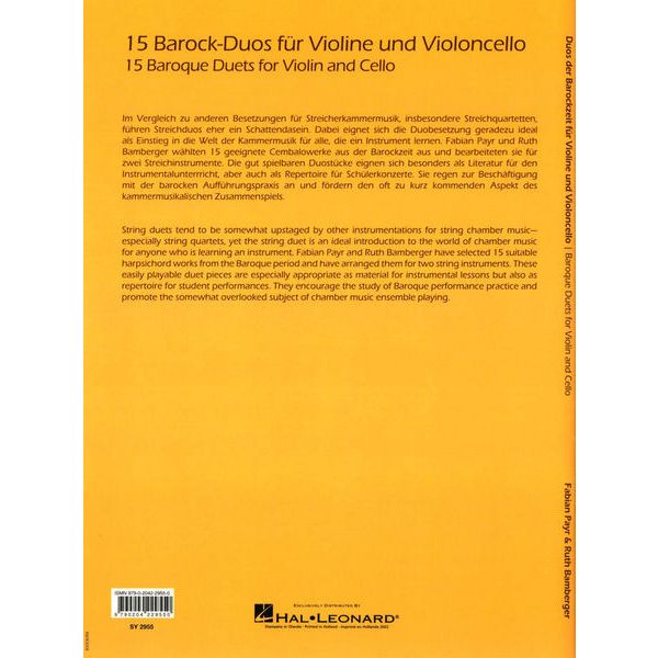 Ricordi Barock-Duos Violine und Cello