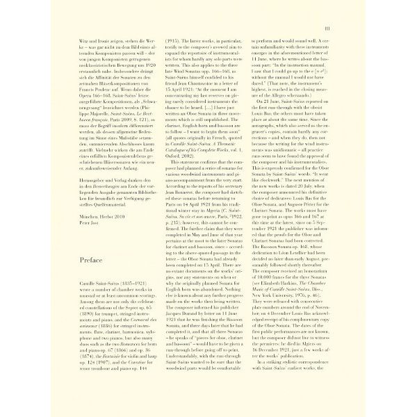 Henle Verlag Saint-Saëns Oboensonate