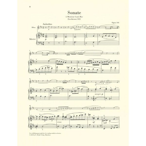 Henle Verlag Saint-Saëns Oboensonate