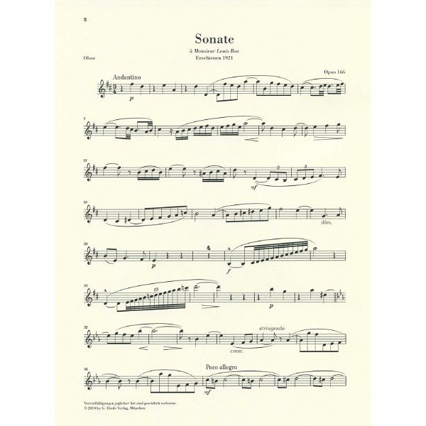 Henle Verlag Saint-Saëns Oboensonate