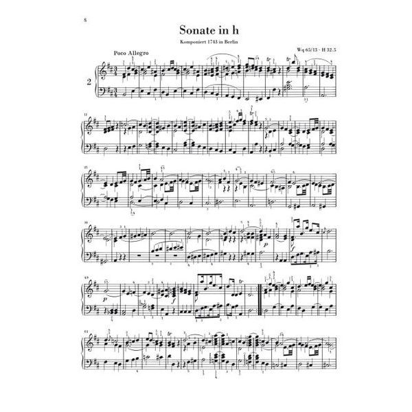 Henle Verlag C.Ph.E.Bach Klaviersonaten 1