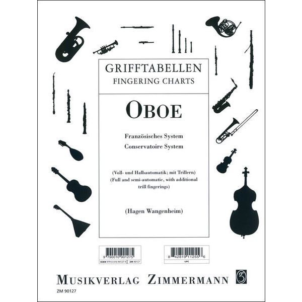 Zimmermann Verlag Grifftabelle Oboe