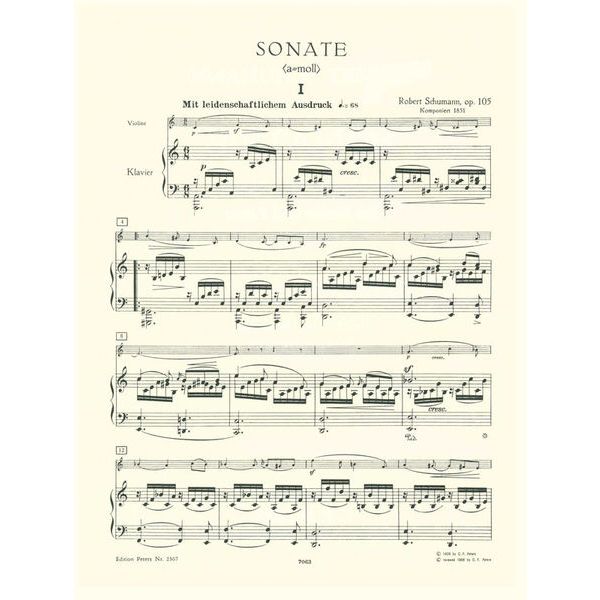 Edition Peters Schumann Sonaten Violine