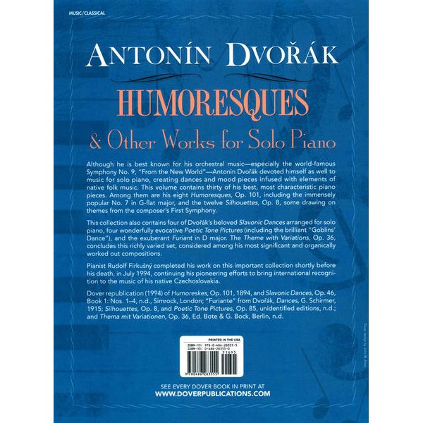 Dover Publications Dvorak Humoresques