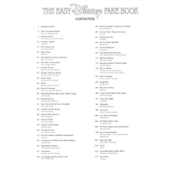 Hal Leonard The Easy Disney Fake Book