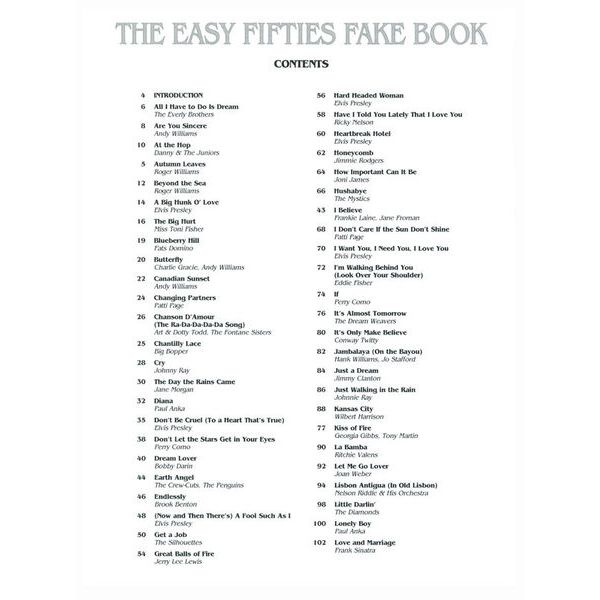 Hal Leonard The Easy Fifties Fake Book