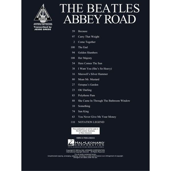 Hal Leonard Beatles Abbey Road
