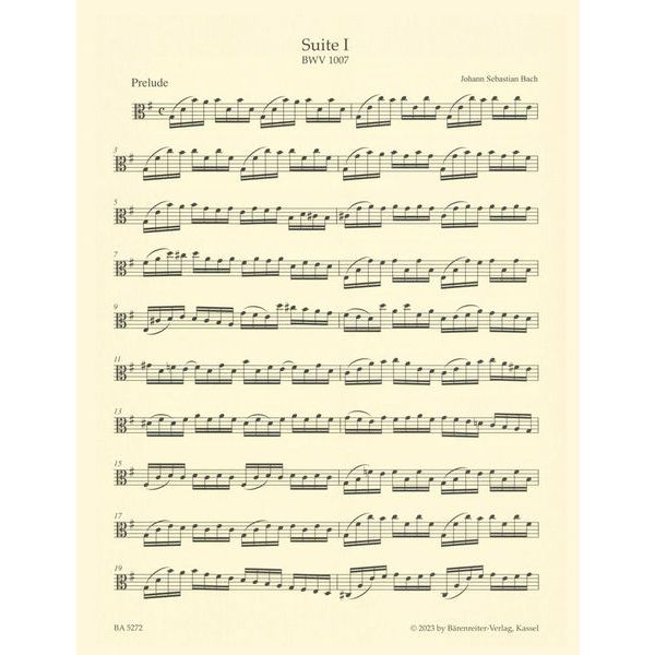 Bärenreiter Bach Suiten BWV1007-1012 Viola