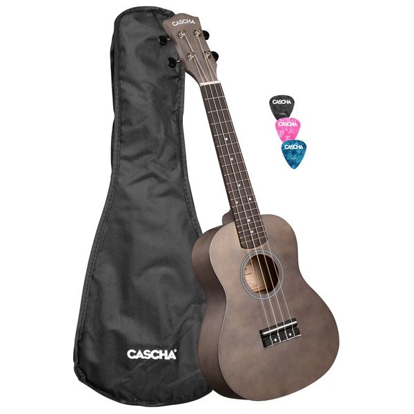 Cascha Concert Uke Linden Set BLK