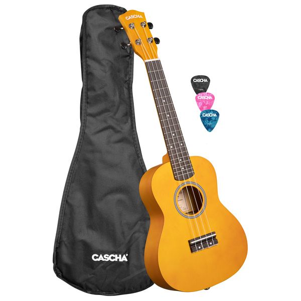 Cascha Concert Uke Linden Set YLW