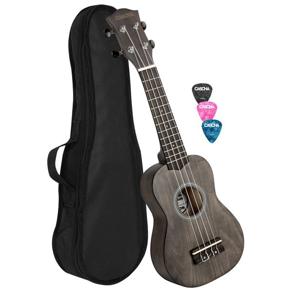 Cascha Soprano Uke Linden Set BLK