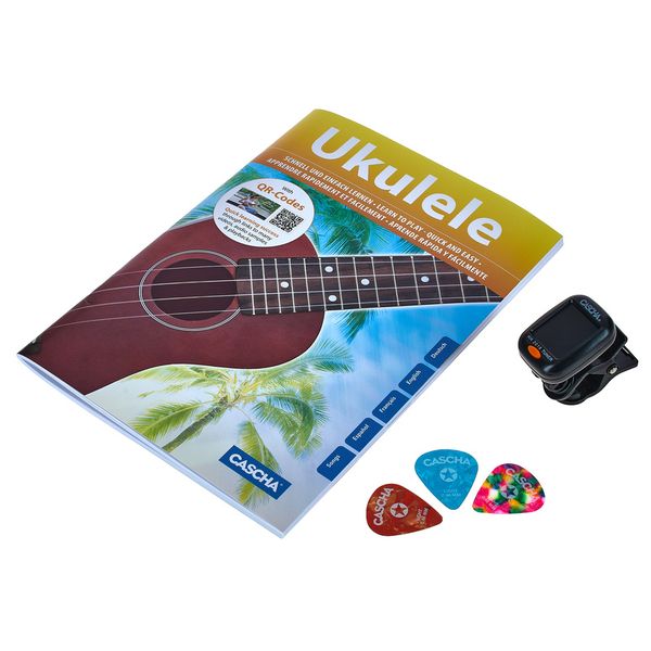 Cascha Soprano Uke Linden Set BLK