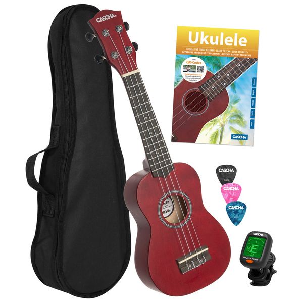 Cascha Soprano Uke Linden Set RD