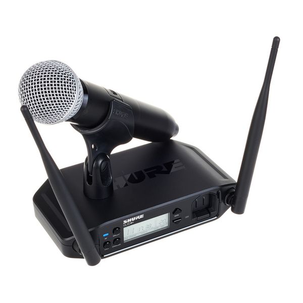 Microphone sans Fil Professionnel Shure Glxd24R+/Sm58 pour Église, Karaoké,  Chant - Autonomie de Batterie de 12 Heures, Portée de 30M | Microphone