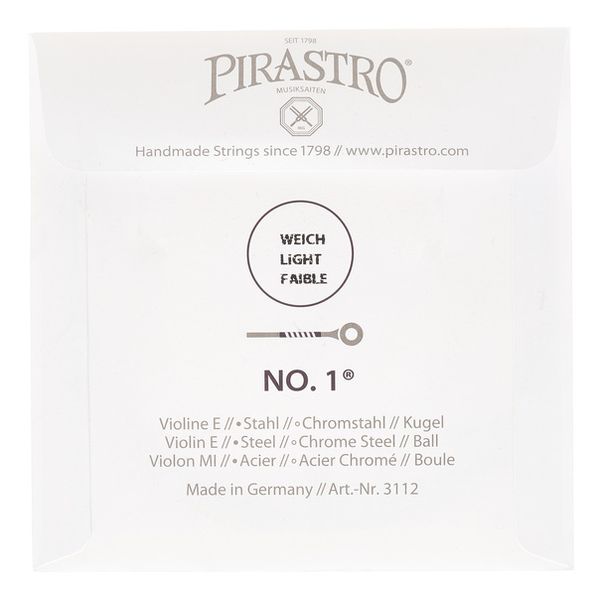 Pirastro No.1 E Violin 4/4 KGL Soft