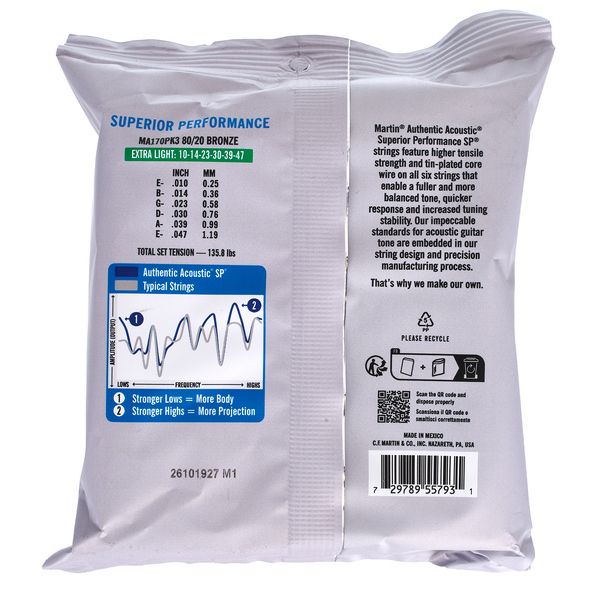 Martin Guitar MA-170 Authentic 3-Pack