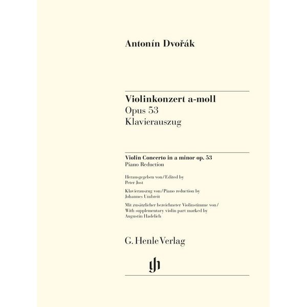 Henle Verlag Dvorák Violinkonzert a-moll