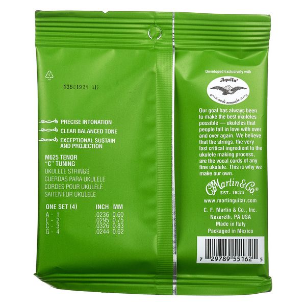 Martin Guitar M625 NEW Ukulele String Set